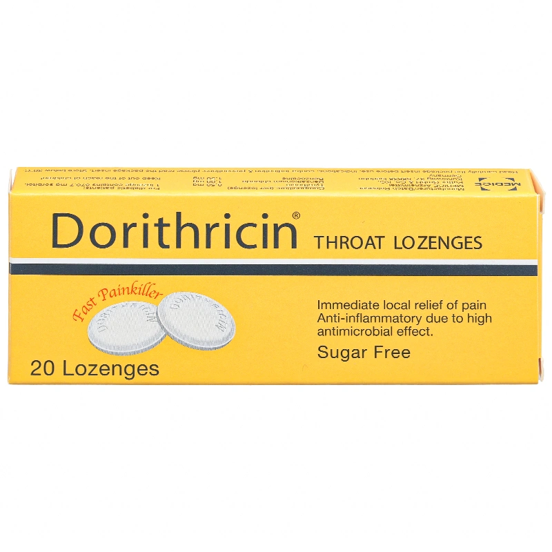 Viên ngậm Dorithricin trị viêm họng, đau họng (2 vỉ x 10 viên) - 3
